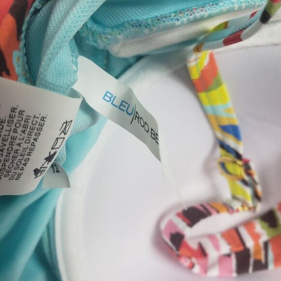 Bleu Rod Beattie Swimsuit One Piece Womens 12 Multicolor Ruched Sweetheart - Picture 11 of 13